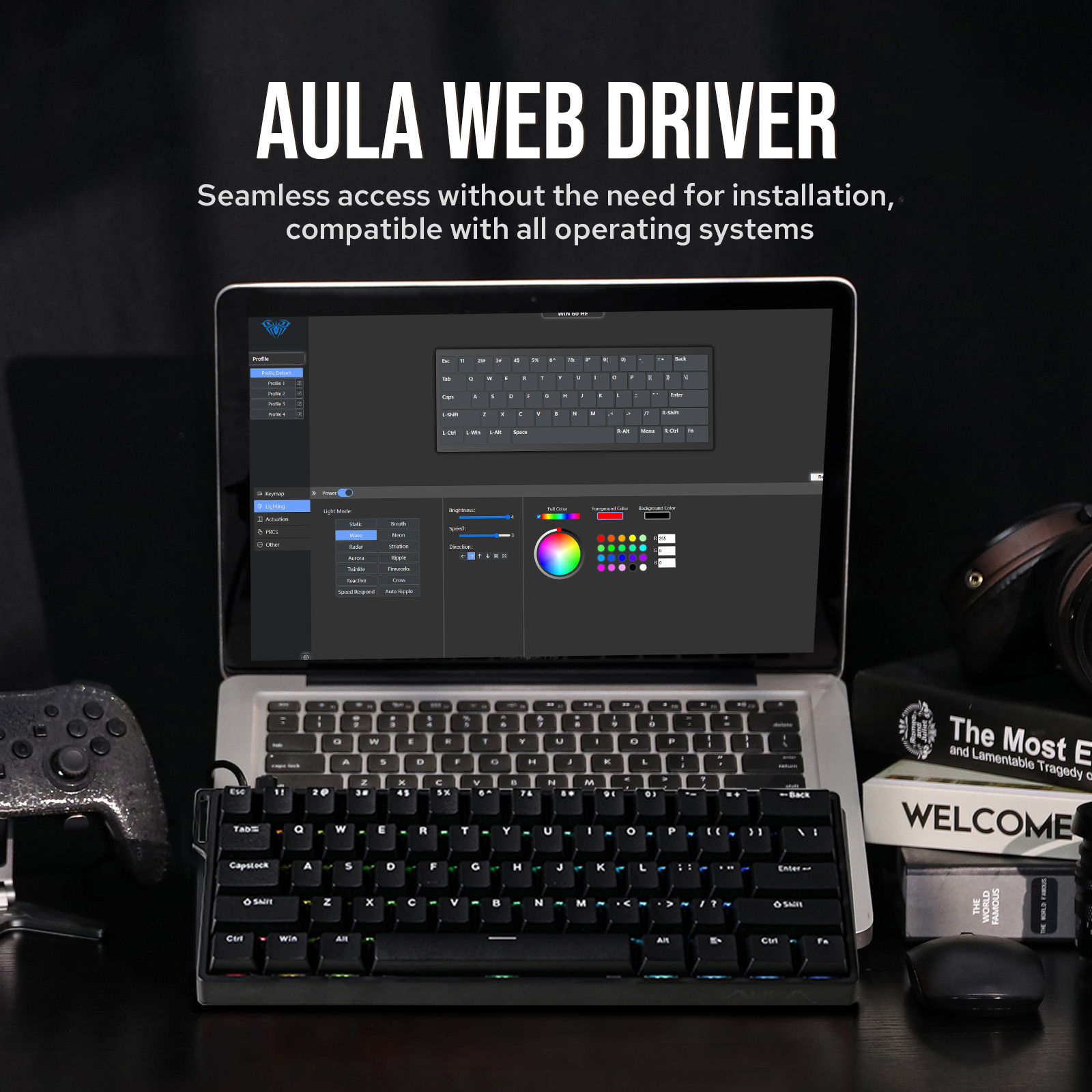 Keyboard Tray Under Desk - Custom AULA WIN60 HE WIN60 HE