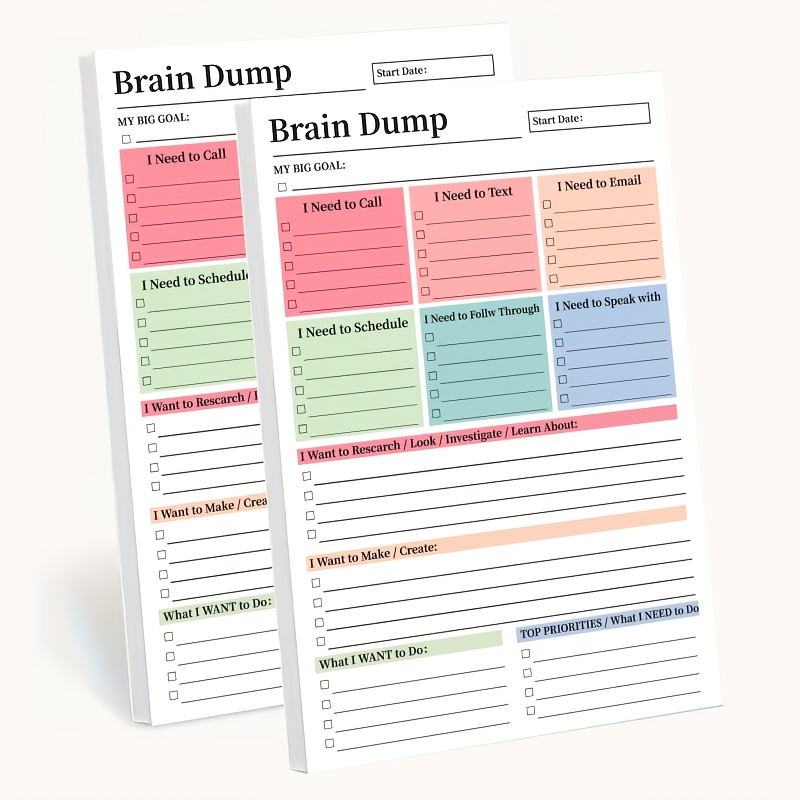 Home Office Programmer - 50-Page(25-Sheet) Brain Dump Notebook, Tear Away