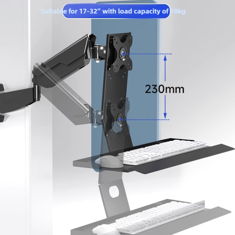 Keyboard Tray Under Desk - Heavy Duty Monitor Mount Rack Ergonomic