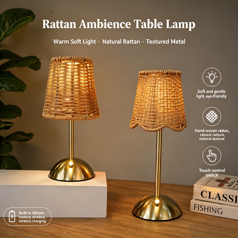 Bohemian Woven Rattan Art Tabl - Home Office Lamp review and price