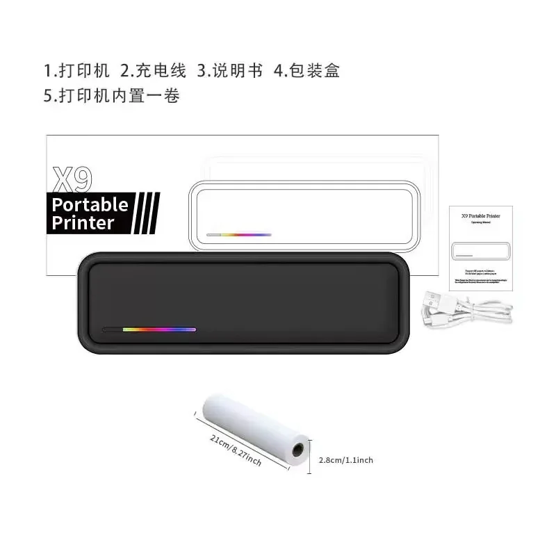 Hot Sale X9 Portable Inkless W - Laser Printer Home review and price