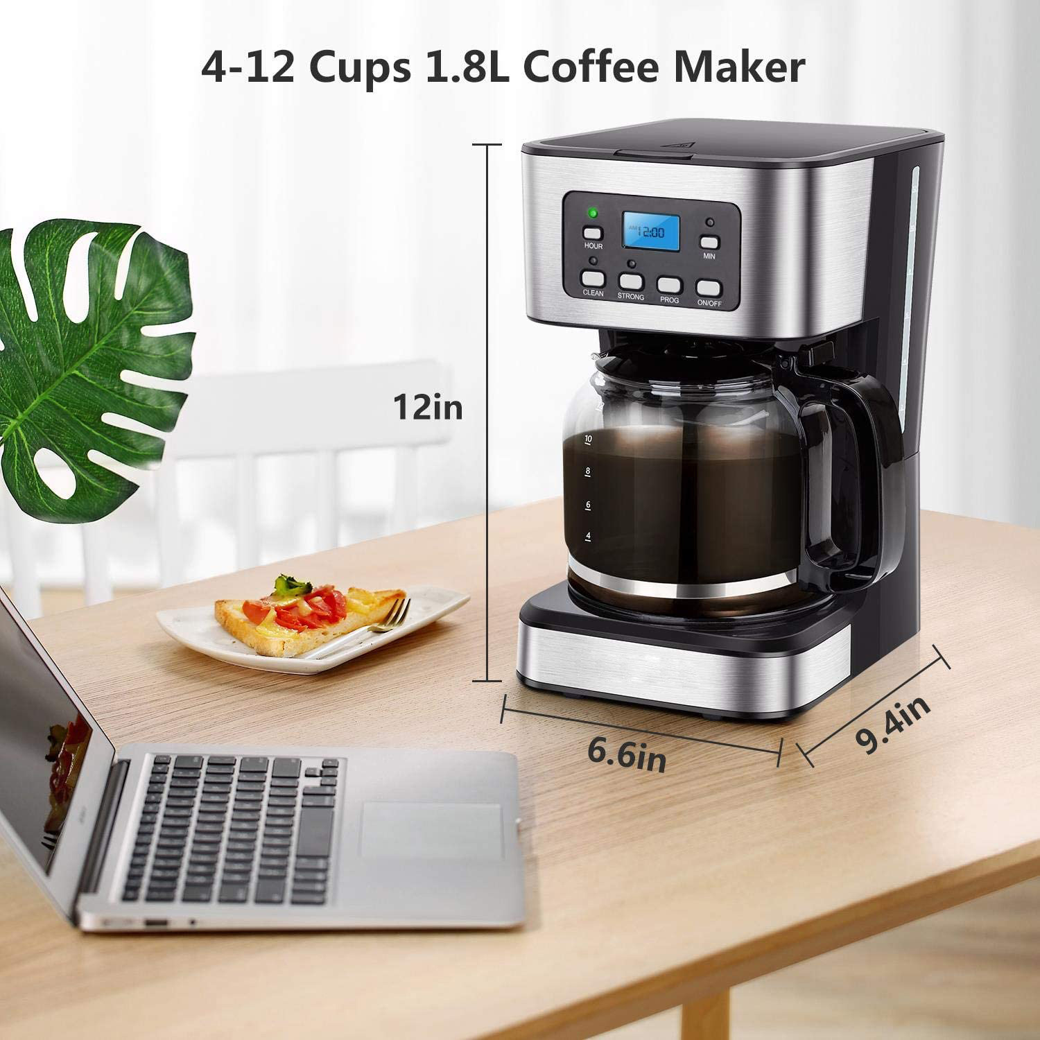 1.5L Programmable Drip Coffee  - Home Office Programmer review and price