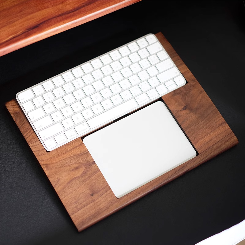 2 in 1 Walnut Solid Wooden Tra - Keyboard Tray Under Desk review and price