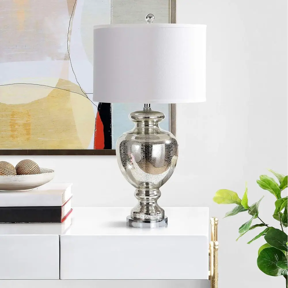Mercury Silver Crackle Glass 2 - Home Office Lamp review and price