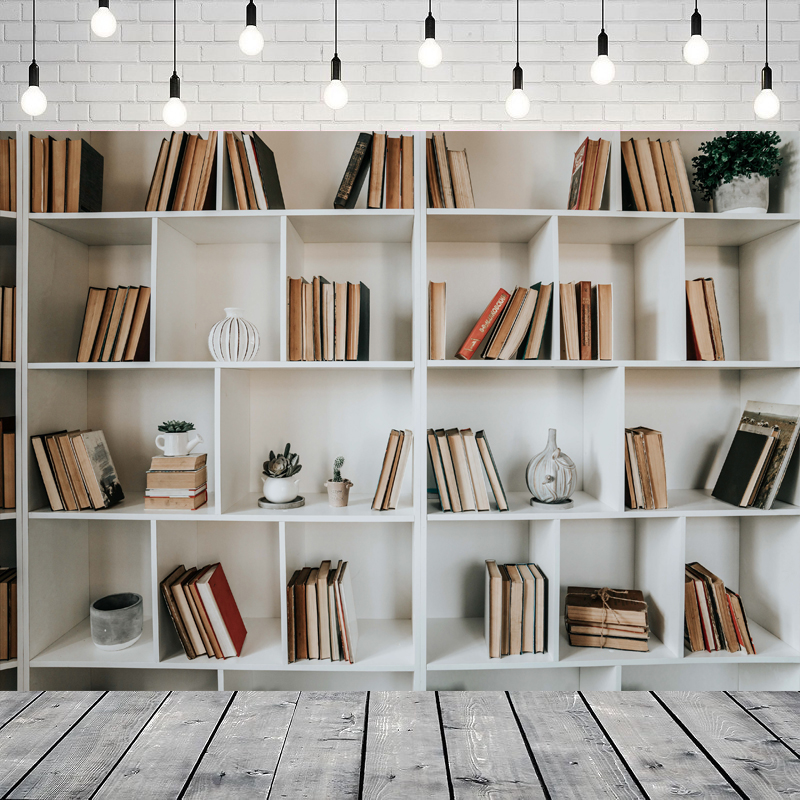 White Bookshelf Photography Ba - Home Office Zoom Background Free review and price