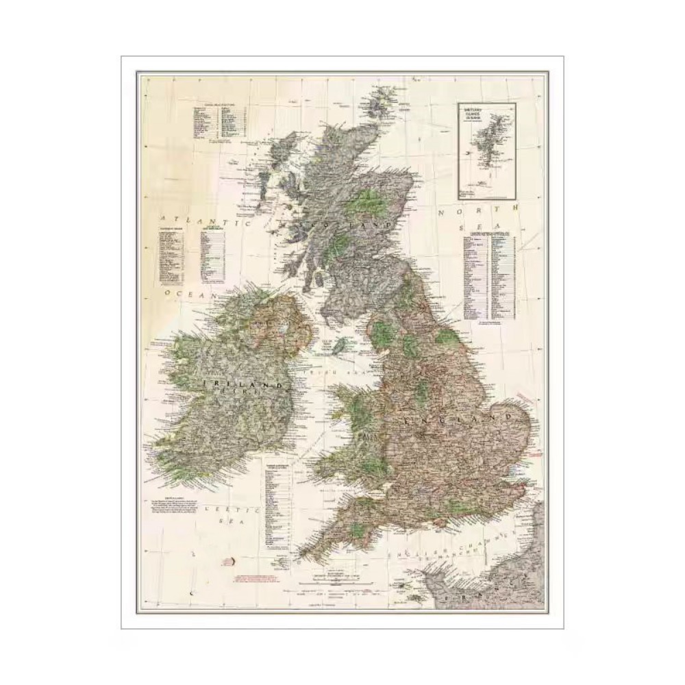 Vintage HD Britain Map Posters - Home Office And Library review and price