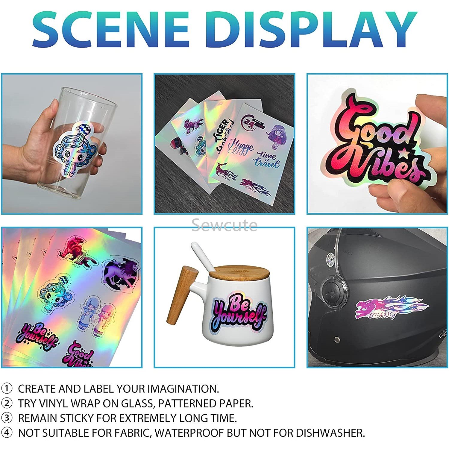 10Sheets Holographic Sticker P - Laser Printer Home review and price