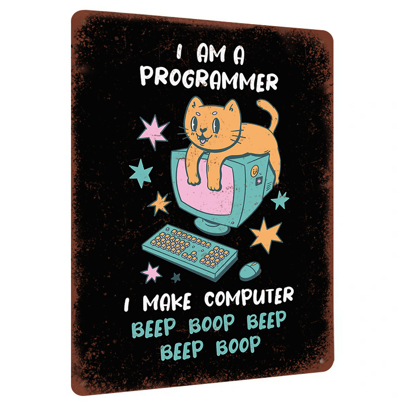I Am A Programmer Cat Metal Ti - Home Office Programmer review and price